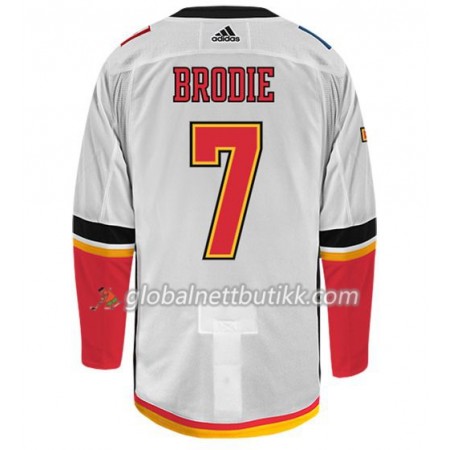 Calgary Flames Hockeydrakt TJ BRODIE 7 Hvit Adidas Authentic - Herre